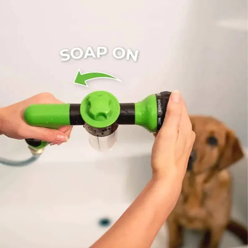 Pet Shower Hose Nozzle with Soap Dispenser