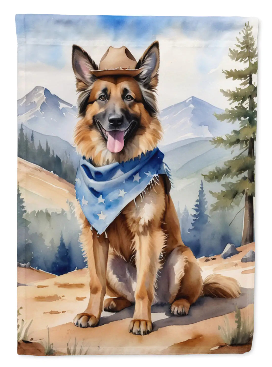 Belgian Tervuren Cowboy Welcome Garden Flag