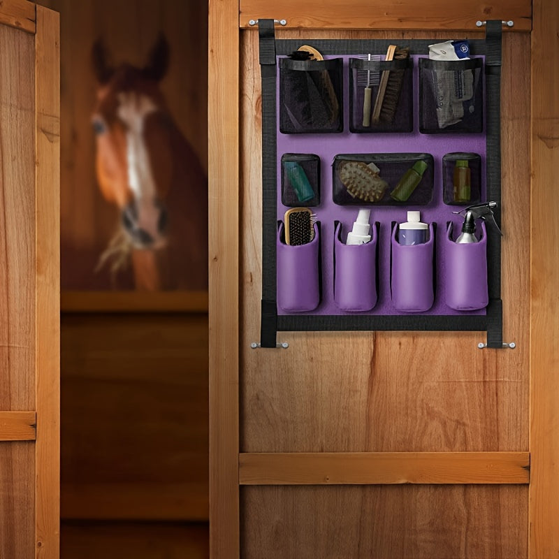 Equestrian Gear Organizer - Durable Polyester Hanging Storage Bag For Horse Supplies & Beauty Essentials Horse Accessories