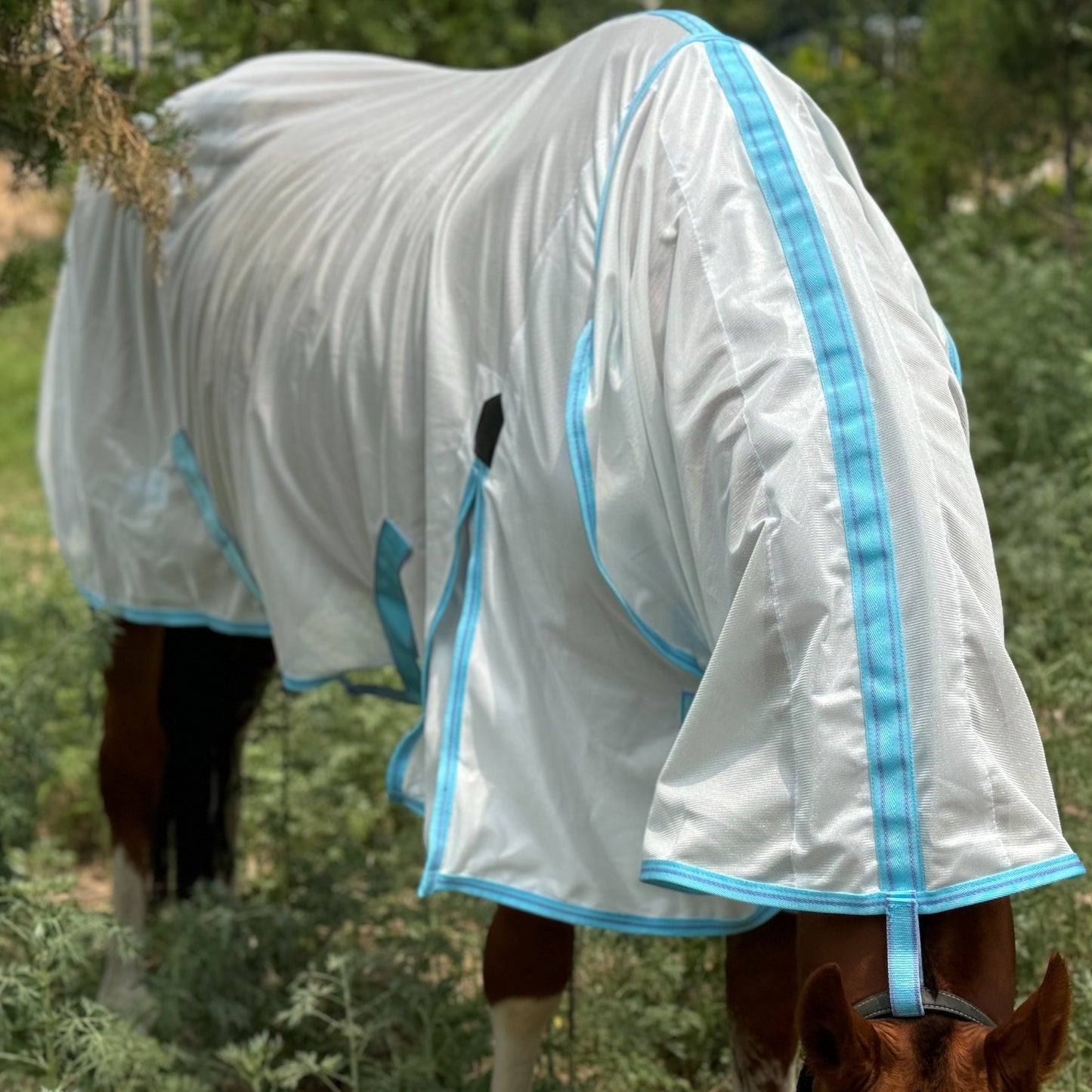 UV Protection Horse Sheet with Neck Cover - Summer Mesh for Large Horses