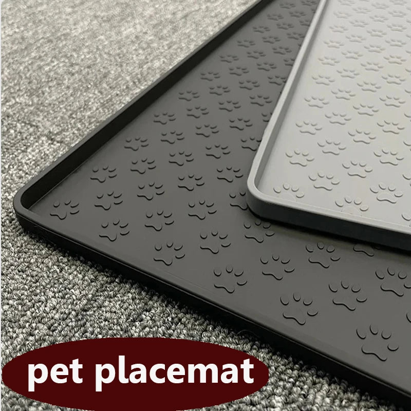 Pet Placemat, Bowl Mat, Cat and Dog Drinking Fountain, Water Feeding Mat, Placemat, Silicone Waterproof Pet Bowl Mat, Anti-fouli