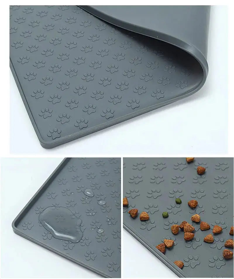 Pet Placemat, Bowl Mat, Cat and Dog Drinking Fountain, Water Feeding Mat, Placemat, Silicone Waterproof Pet Bowl Mat, Anti-fouli