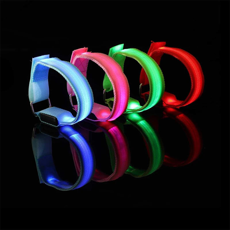 4 Pcs Led Lighting Horse Leg Safety Belt Horse Leg Straps Night Riding Equipment Outdoor Sports Equestrian Supplies