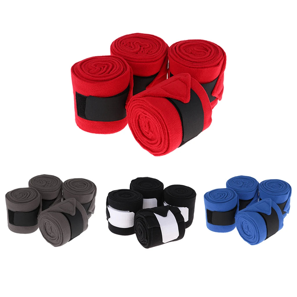 4 Pcs Horse Wraps Pony Legging Wrap Bandage Outdoors Equestrian Boots Bracer Leg Wraps Equestrian Equipment