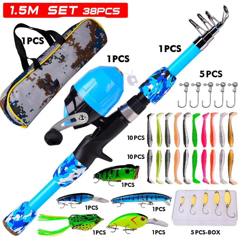 Kids Fishing Pole Set