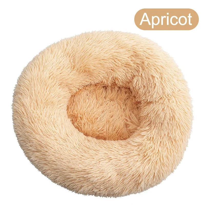 Warm Soft Long Donut Plush Pet Cushion