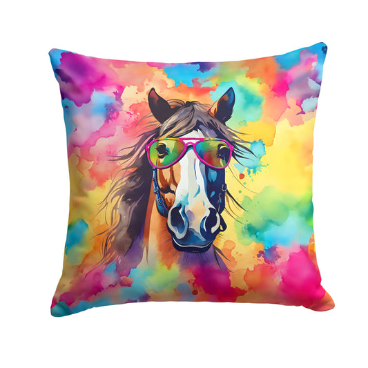 Hippie Animal Horse Throw Pillow