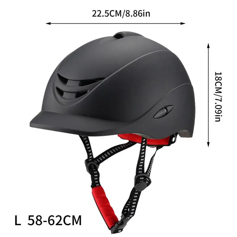 New Professional Equestrian Helmet Horse Riding Helmet Black Half Cover Adjustable Safety Protection Caps Comfortable to Wear