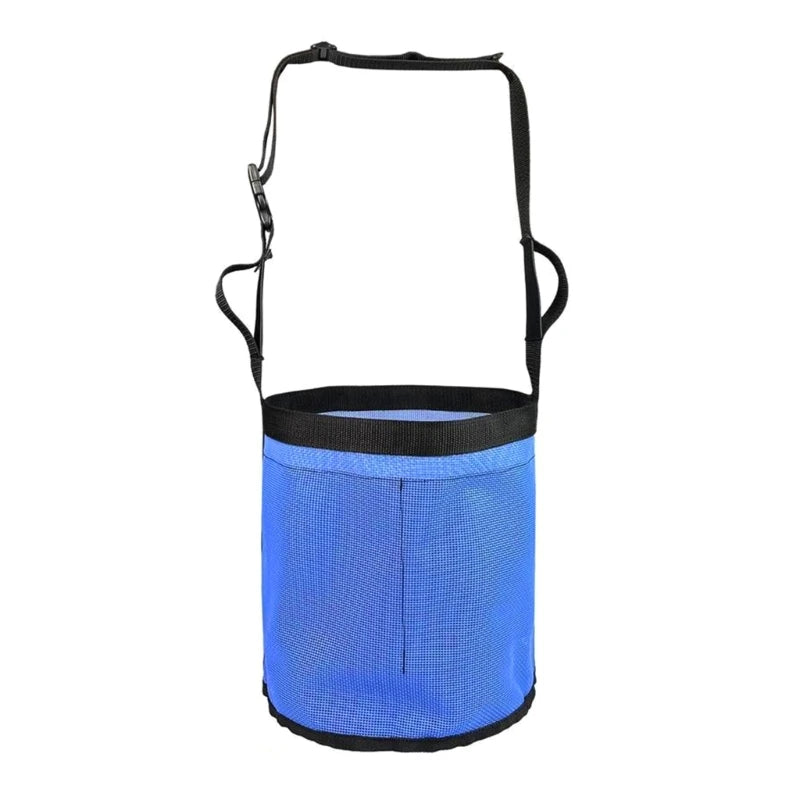 Horse Feed Bag Horse Feeding Hays Bag Hays Bucket with Adjustable Strap, Mesh Feed Bag Hays Storage Bag Slow Feed Bucket