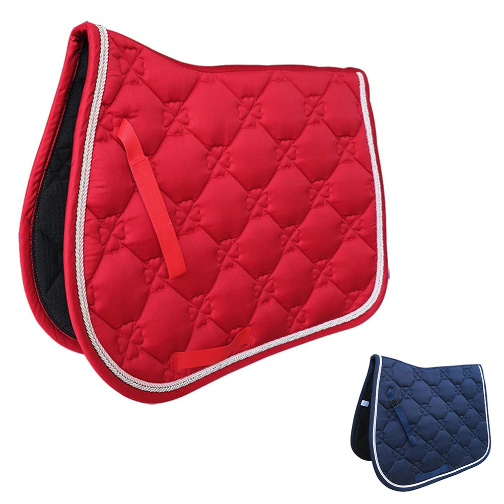 Saddle Pad Horse Riding Dressage Supportive Mat 300G T/C Cotton Shock Absorbing Equestrian Equipment Accessory For All Purpose