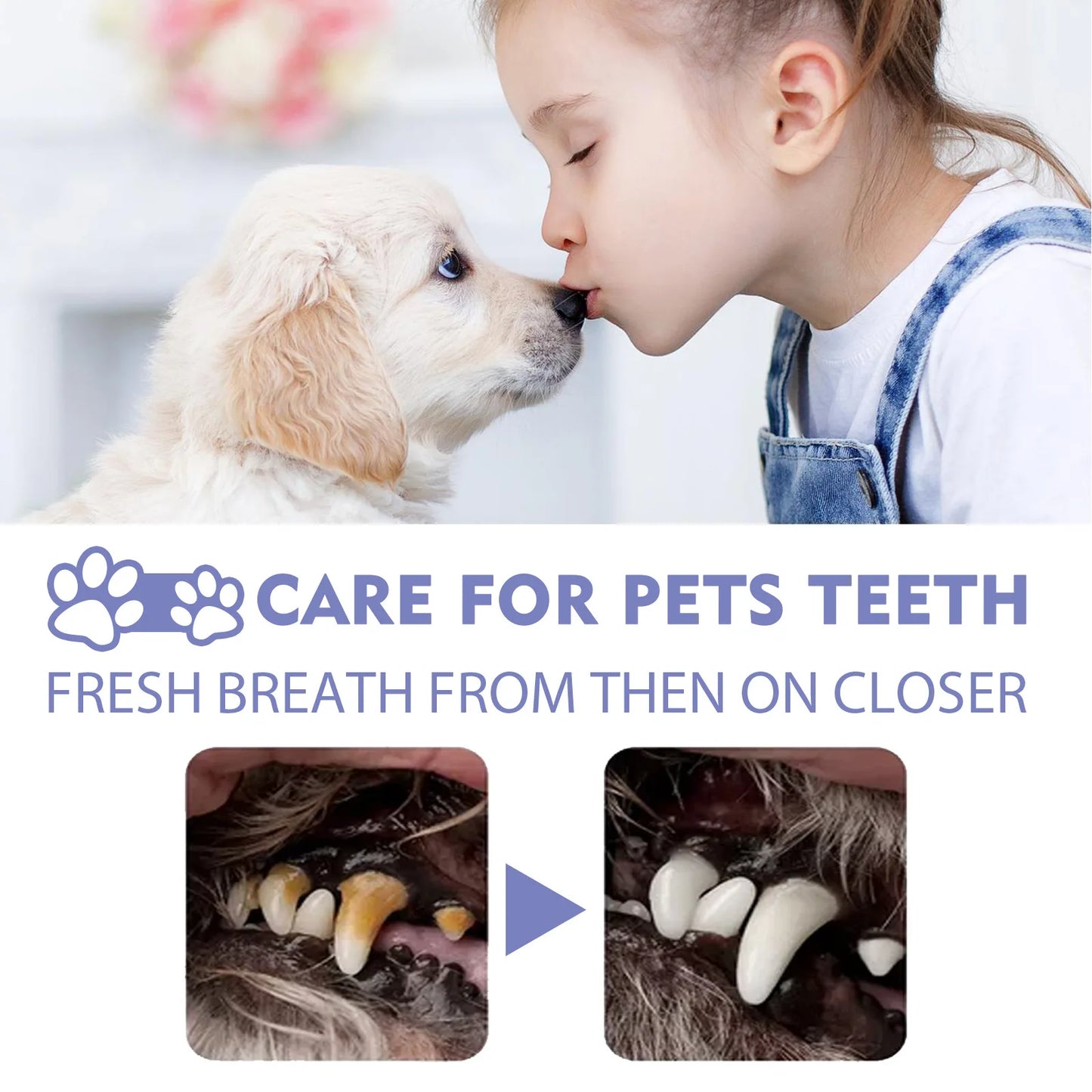 Pet Teeth Cleaning Spray Prevent Calculus Cat Tartars Bad Breath Removal Dog Keep Fresh Breath Deodorization Pet Oral Care Spray