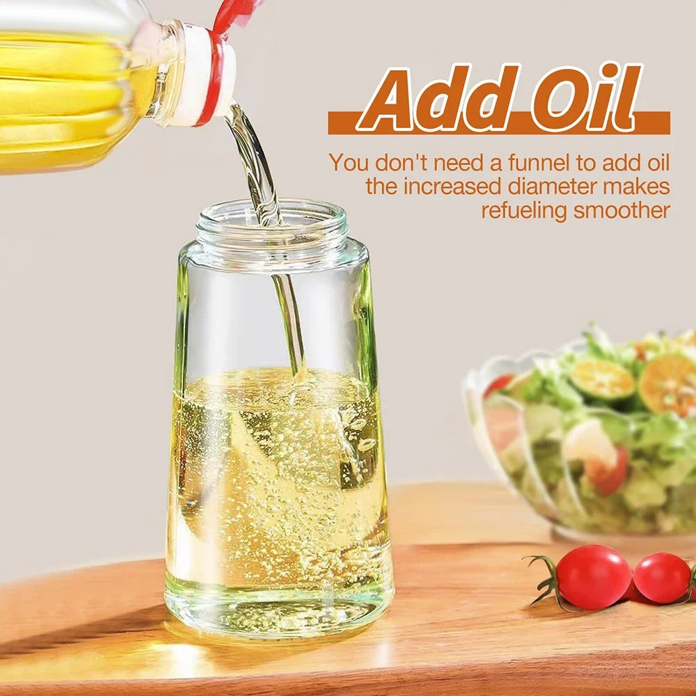 2 in 1 Glass Oil Sprayer & Dispenser Olive Oil Dispenser Bottle Kitchen Salad  Olive Oil Spray For Cooking BBQ Spray Bottle