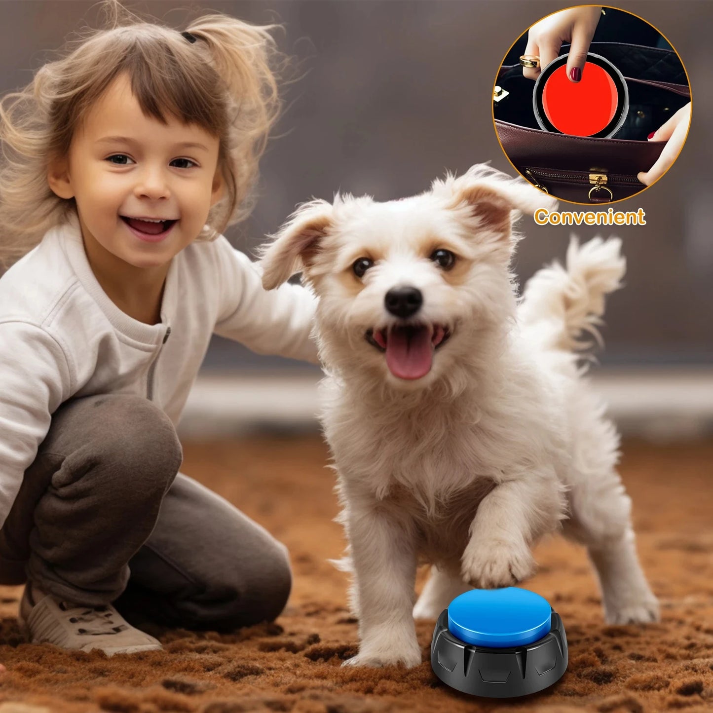 Dog Training Buttons Recordable Pet Talking Voice Recording Interactive Toys with Sticker for Communication Pet Training Buzzer