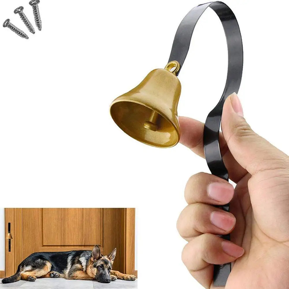 Pet Dog Hanging Bell Professional Loud Clear Brass Training Doorbell With Screws Pet Supplies For Potty Dogs