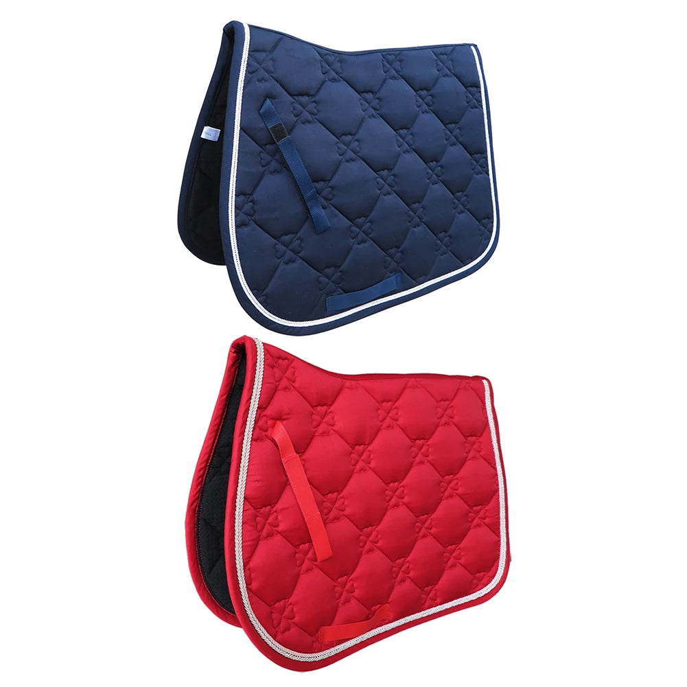 Saddle Pad Horse Riding Dressage Supportive Mat 300G T/C Cotton Shock Absorbing Equestrian Equipment Accessory For All Purpose