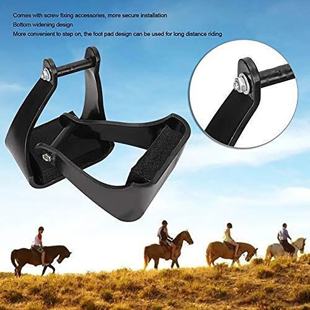 1 Pair Western Stirrups Horse Stirrups With Thick Treads, Lightweight Shock-proof Western Style Horse Riding Safety Saddle