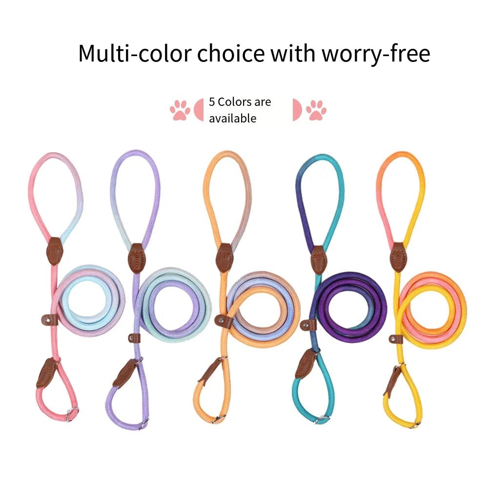 Nylon Leashes Pet Dogs Chain Traction Rope Leads for Running Dog Walking Free Hands Rope Chain for Small Large Dogs