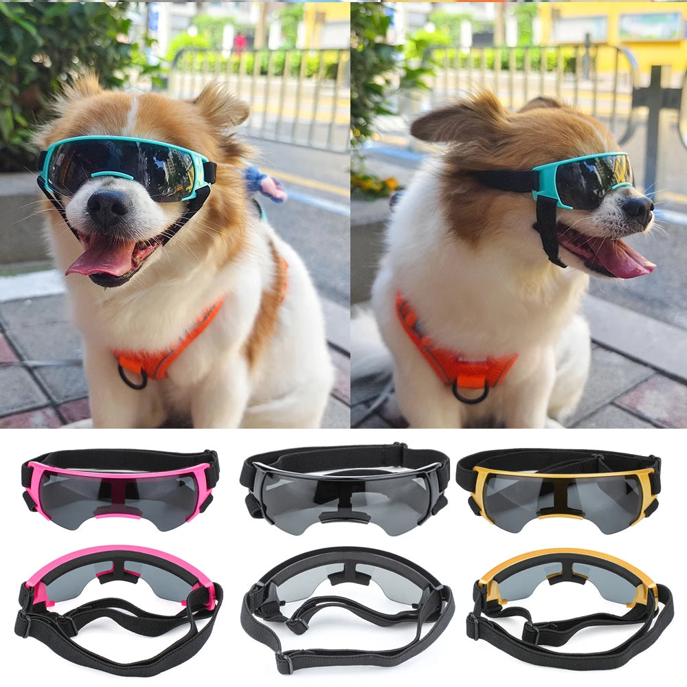 Dog Wear Pet Protection Glasses Dog Goggles Dog Decoration With Adjustable Strap Waterproof Anti-UV Cool Pet Sunglasses Perros