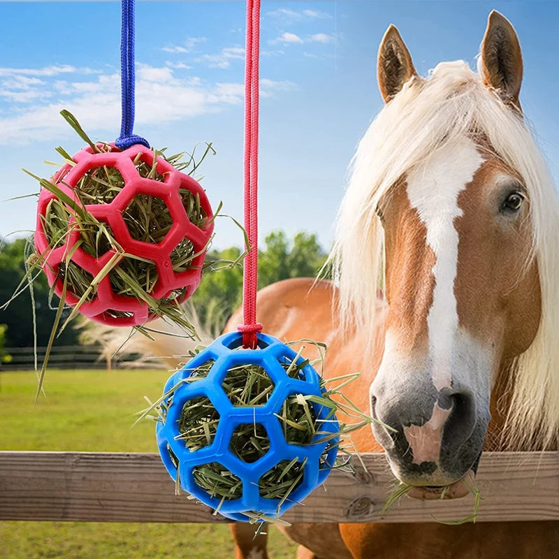 2 Packs Horse Treat Ball Hay Play Ball,Goat Hay Ball Hanging Feeding Toy For Sheep Horse Goat Feeder And Relieve Stress