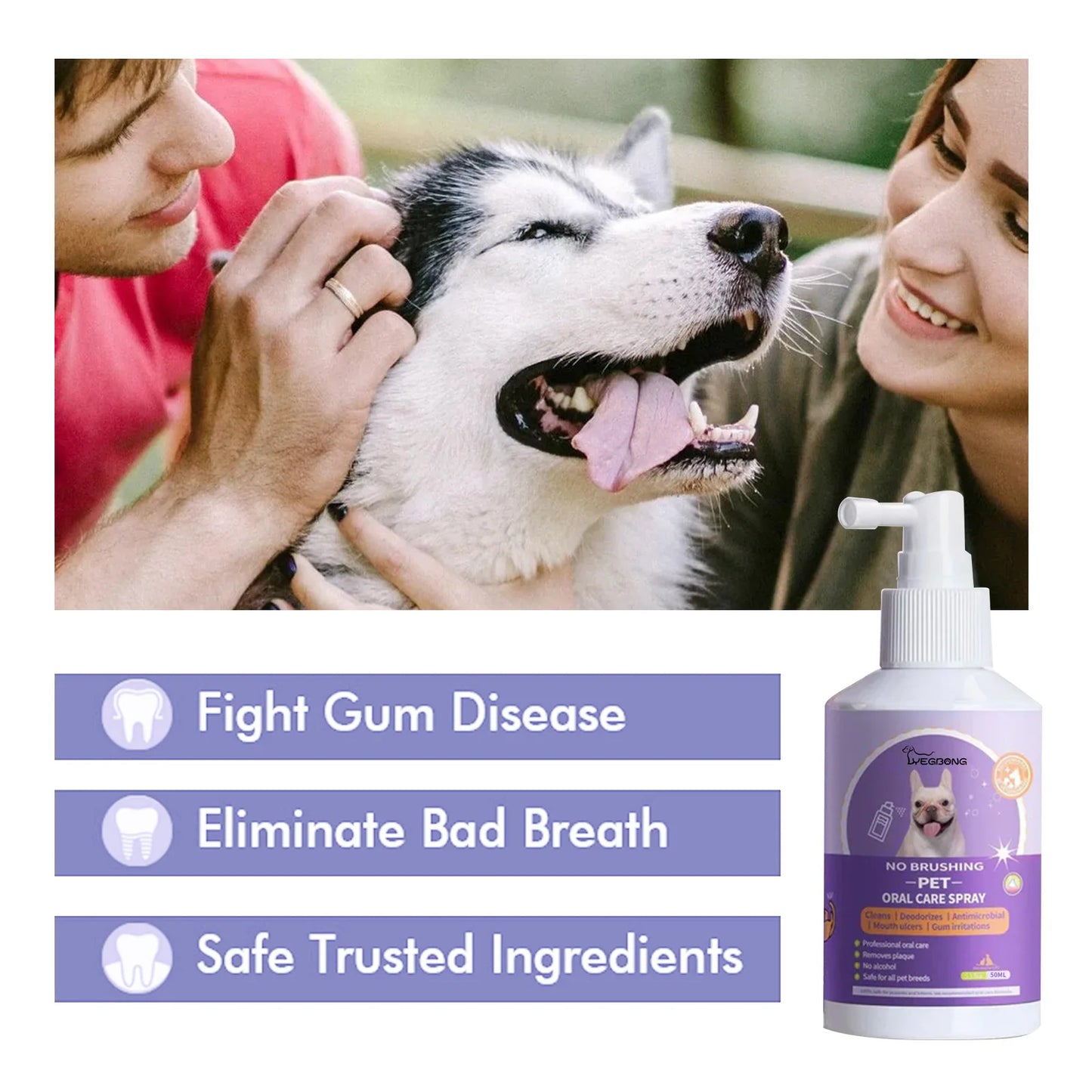 Pet Teeth Cleaning Spray Prevent Calculus Cat Tartars Bad Breath Removal Dog Keep Fresh Breath Deodorization Pet Oral Care Spray