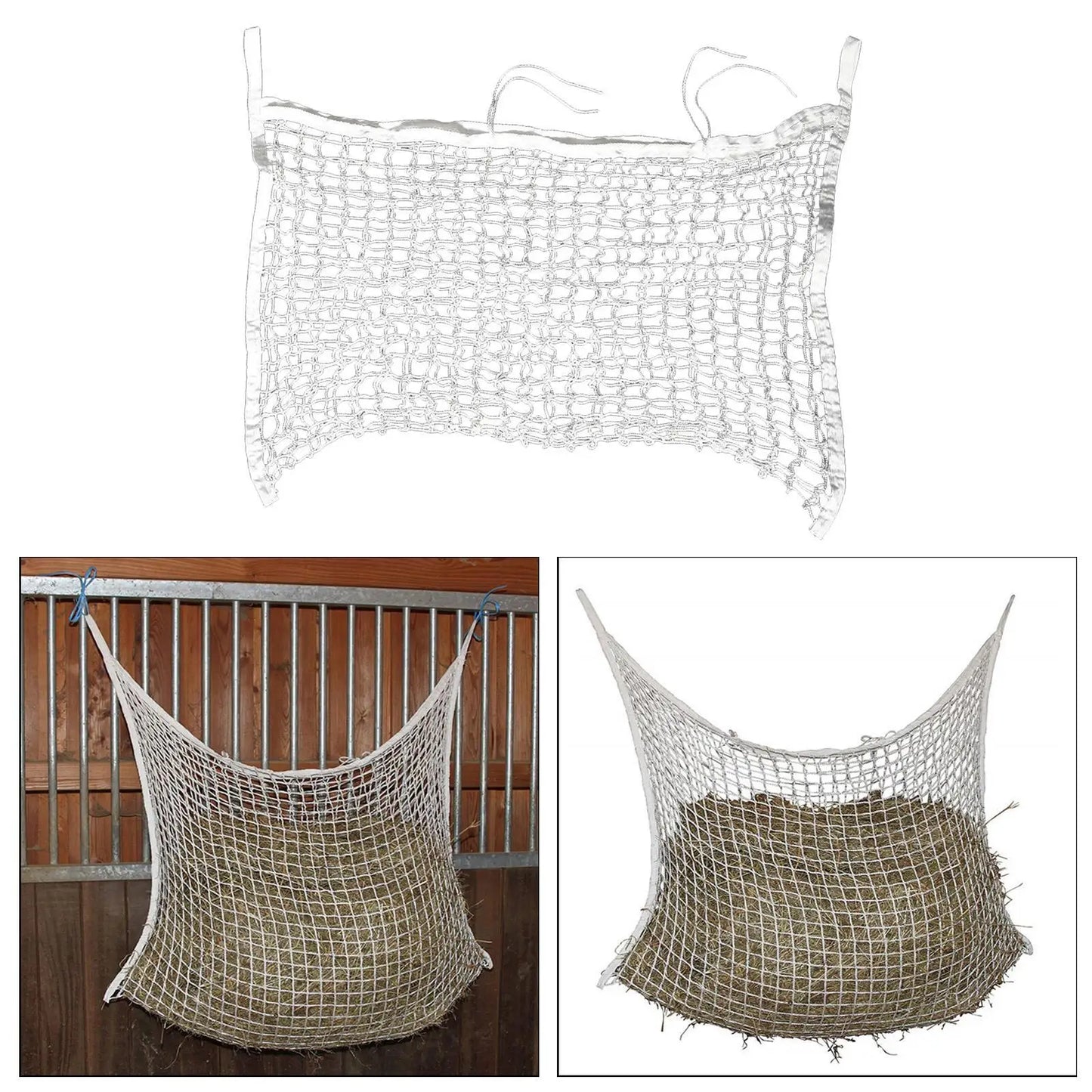 Slow Feed Horse Hay Net Bag Large Capacity Bag Equestrian Supplies 120x90cm