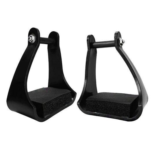 1 Pair Western Stirrups Horse Stirrups With Thick Treads, Lightweight Shock-proof Western Style Horse Riding Safety Saddle