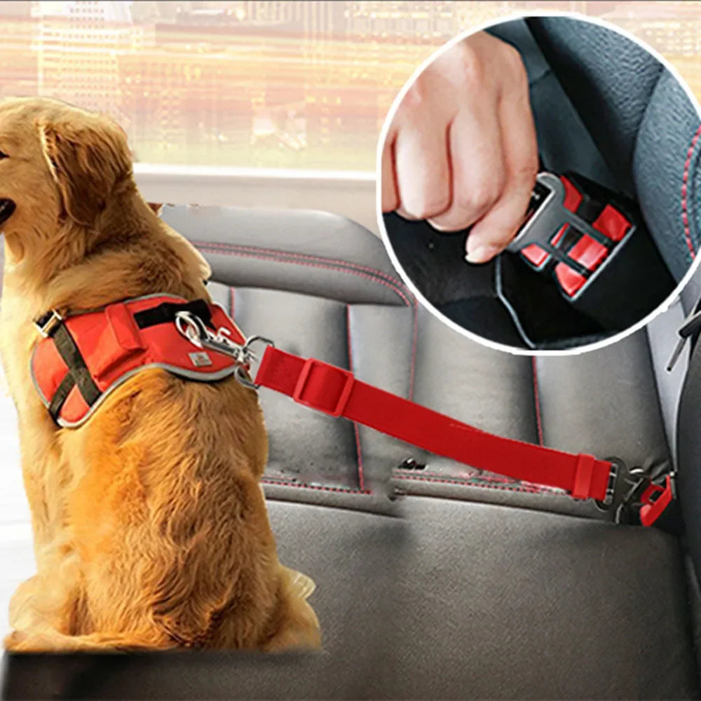 Dog Seat Belt for Car Adjustable Nylon Pet Seatbelt for Dogs in Car Dog Car Leash Seat Belt Cats and Ferrets Seat Belt Harnesses