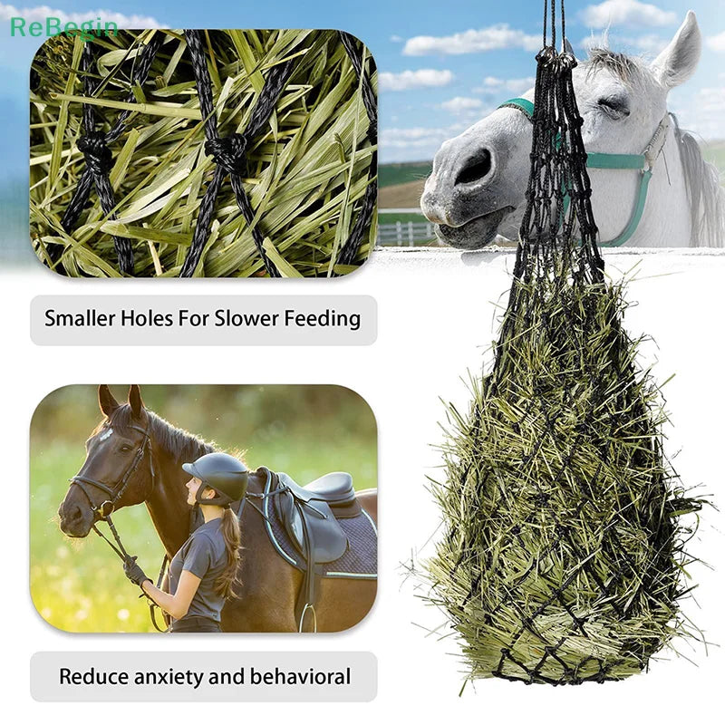 Haylage Net Durable Horse Care Products Small Holed Hay Net Haynet Equipment Slow Feed Hay Feeder Net Bags For Horse