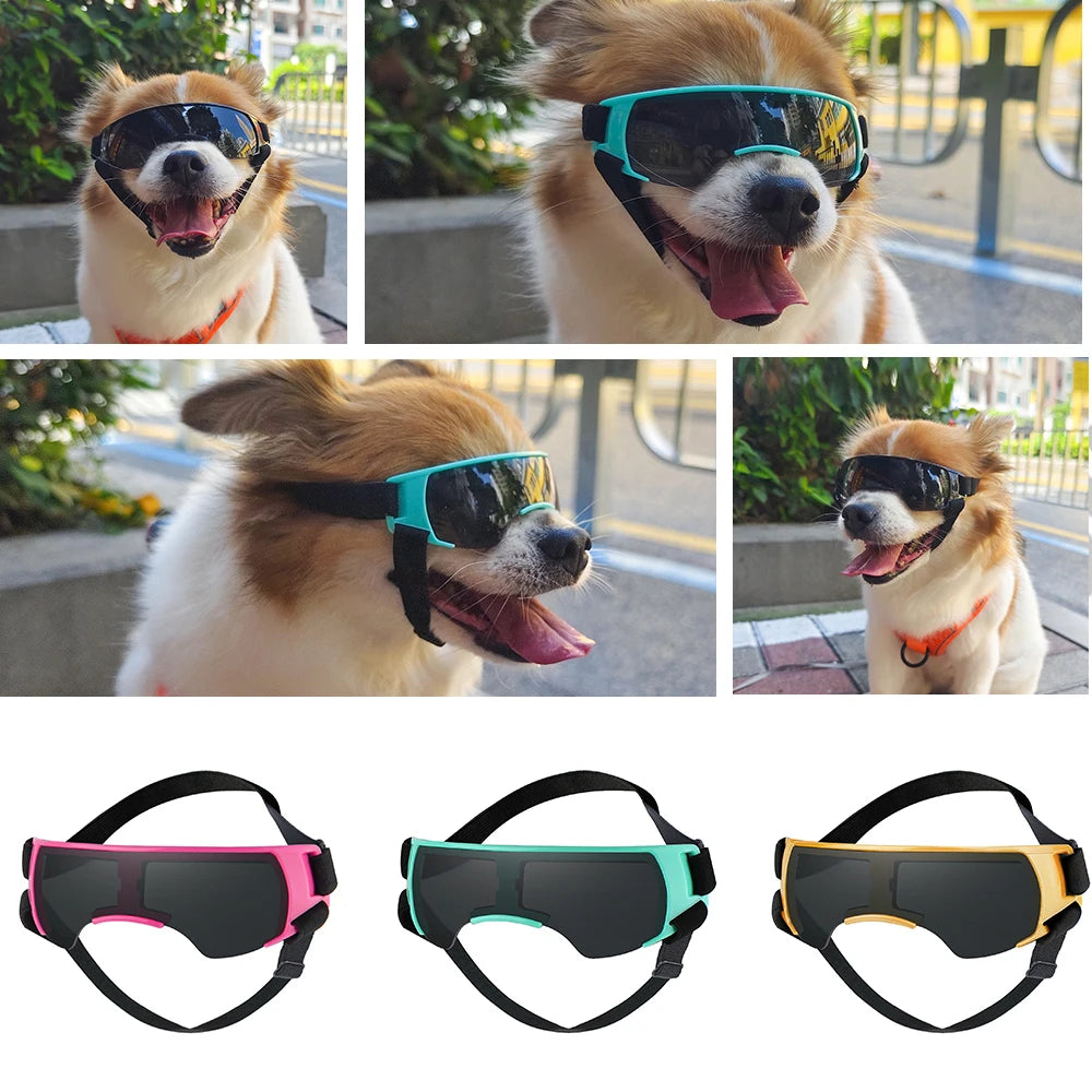 Dog Wear Pet Protection Glasses Dog Goggles Dog Decoration With Adjustable Strap Waterproof Anti-UV Cool Pet Sunglasses Perros