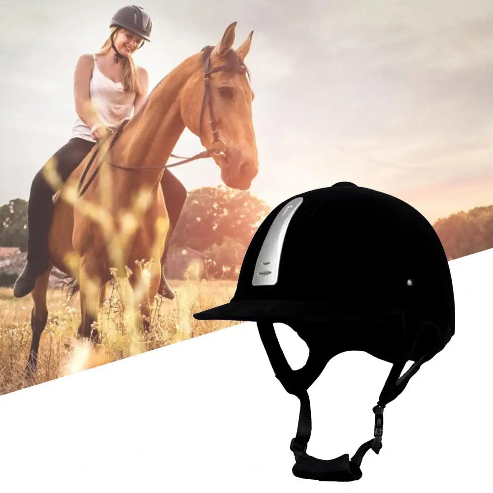 Unisex Equestrian Riding Helmet Horse Equipment Safety Gear Cycling Helmet Protection Caps Breathable Velvet Horse Riding Helmet