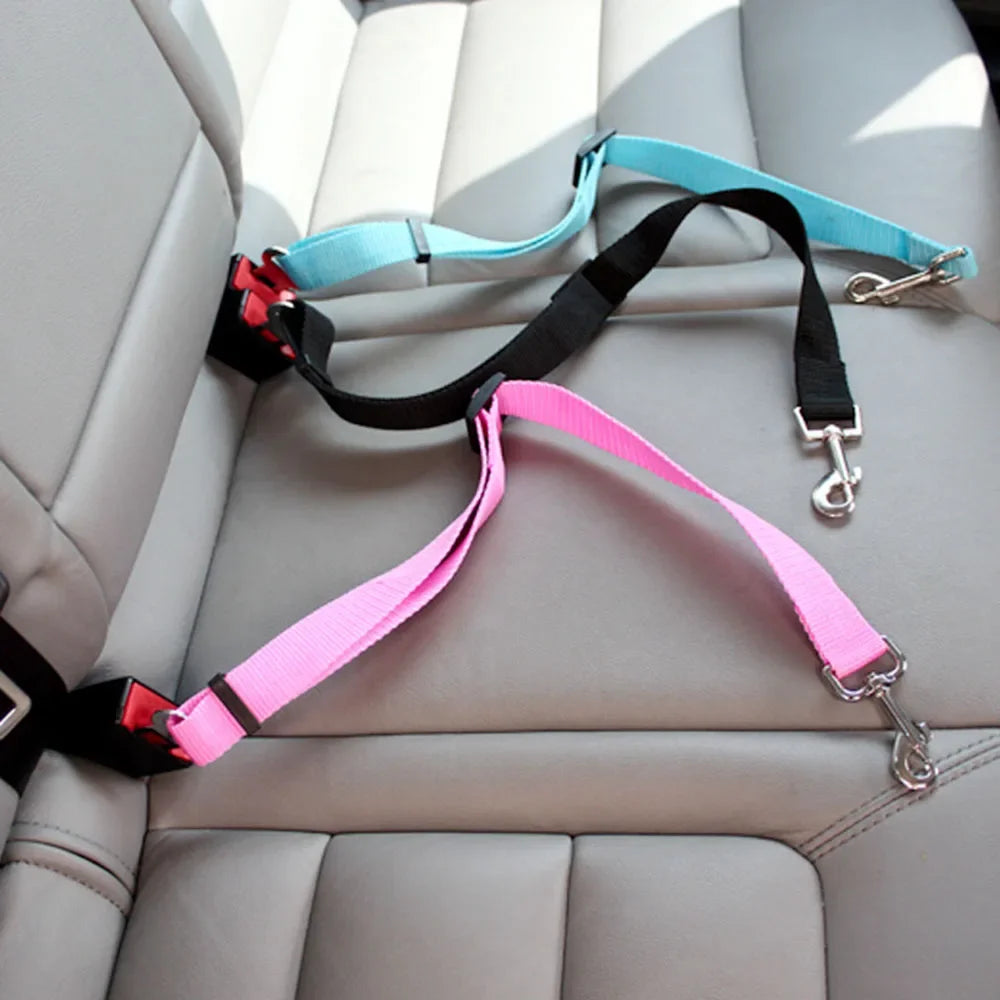 Dog Seat Belt for Car Adjustable Nylon Pet Seatbelt for Dogs in Car Dog Car Leash Seat Belt Cats and Ferrets Seat Belt Harnesses