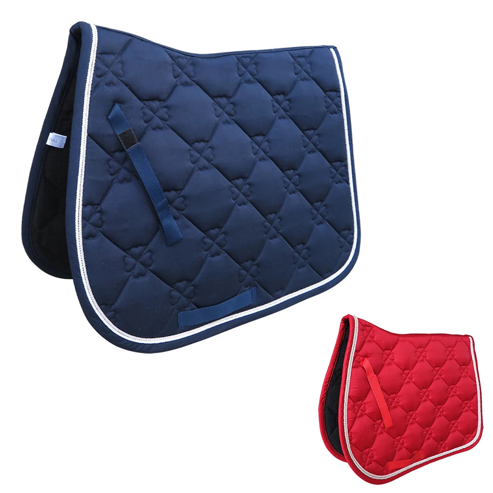 Saddle Pad Horse Riding Dressage Supportive Mat 300G T/C Cotton Shock Absorbing Equestrian Equipment Accessory For All Purpose