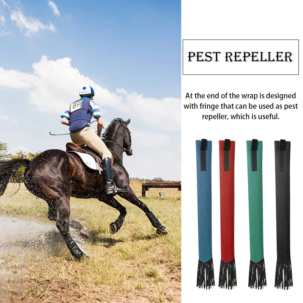 Simple Horse Tail Protector Anti-dust Horse Tail Bag Reusable Protective Insect Repeller Drawstring Fringe Horse Tail Bag