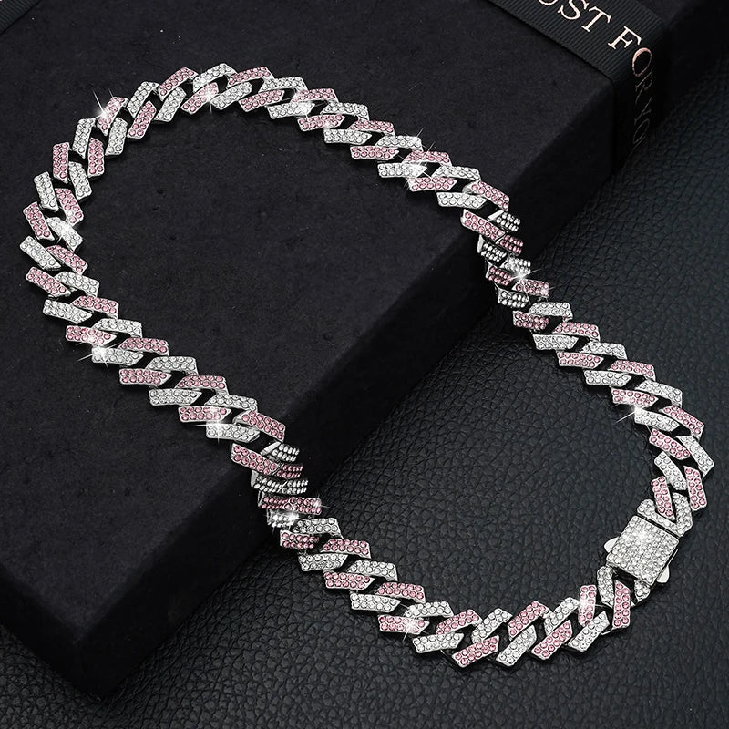 15MM Diamond Dog Chain Collar Cuban Gold Chains for Dogs and Cats Bling Jewelry Luxury Necklace