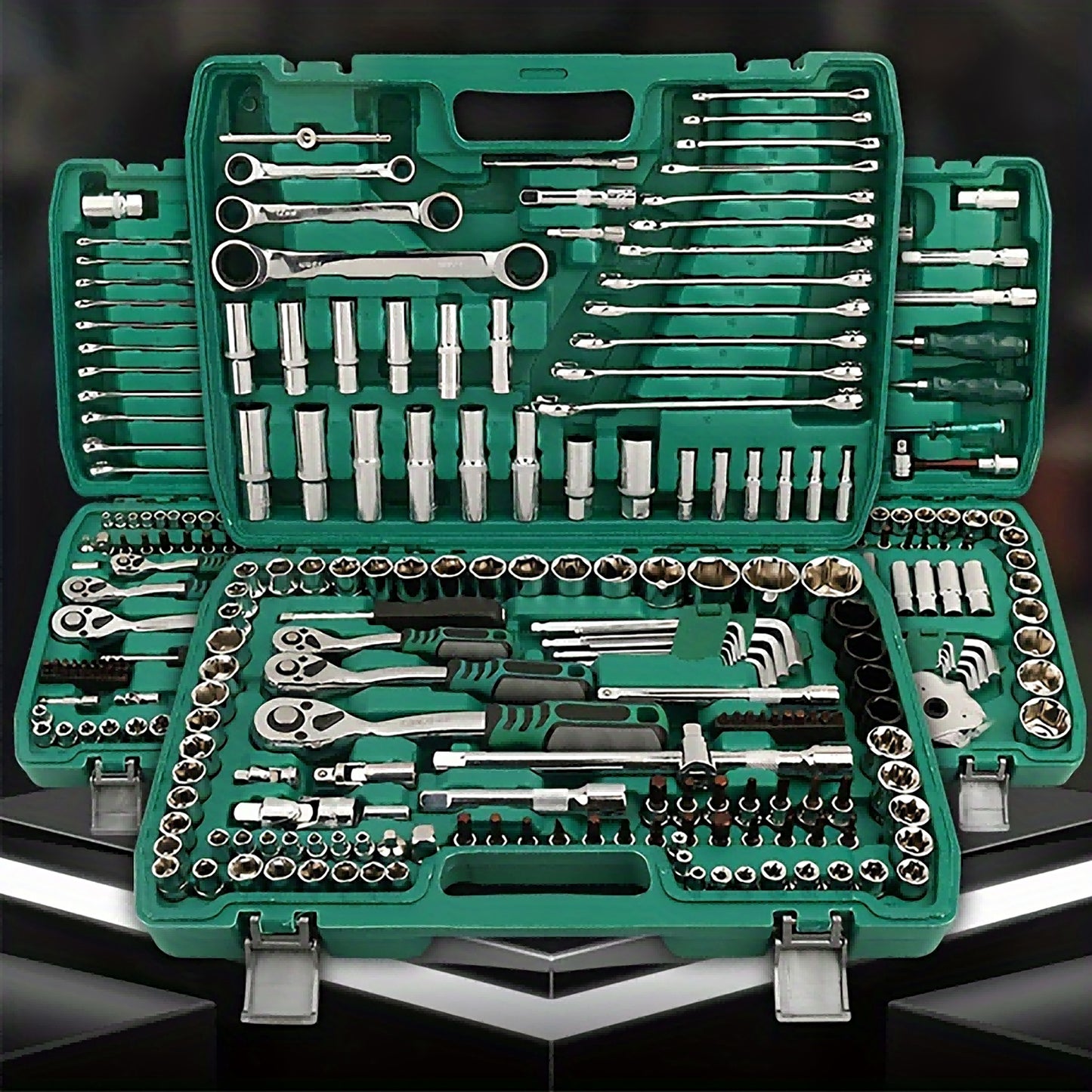 216&151&53PCS Tool Set, MechanicTool Kits For Auto Repair And Household Mechanical Tool Kit For Car Repair Tools, 1/2 *1/4" 3/8 "drive Depth And Standard Sockets, Ratchet Torque Wrench Screwdriver Socket Combination Tool Kit