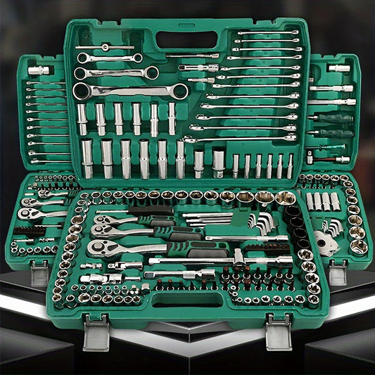 216&151&53PCS Tool Set, MechanicTool Kits For Auto Repair And Household Mechanical Tool Kit For Car Repair Tools, 1/2 *1/4" 3/8 "drive Depth And Standard Sockets, Ratchet Torque Wrench Screwdriver Socket Combination Tool Kit