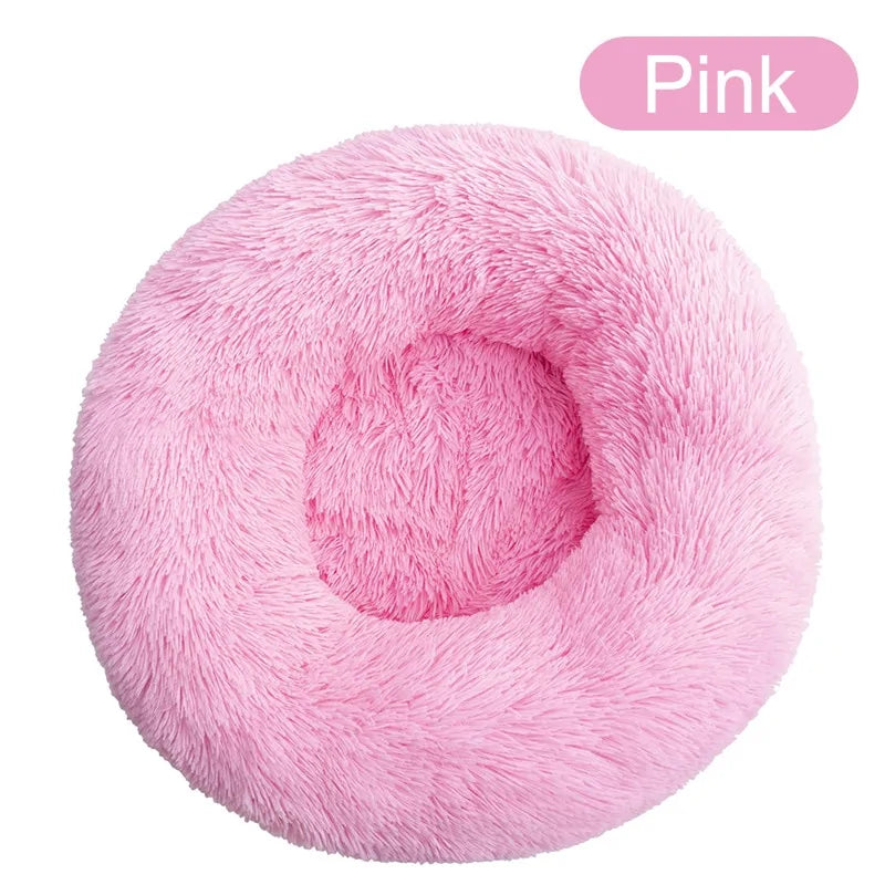 Warm Soft Long Donut Plush Pet Cushion