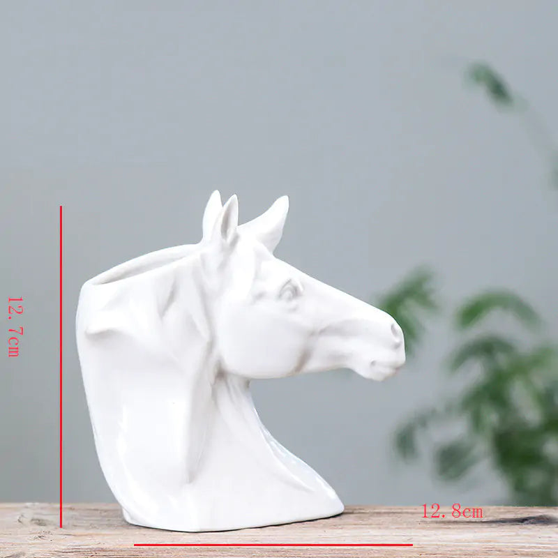 Horse Head Ceramic Flower Pot